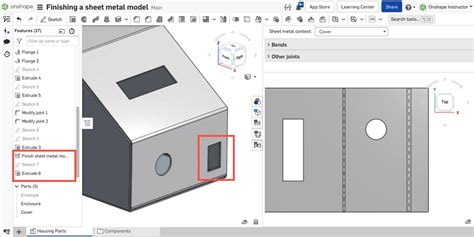 onshape sheet metal|onshape sheet metal flat pattern.